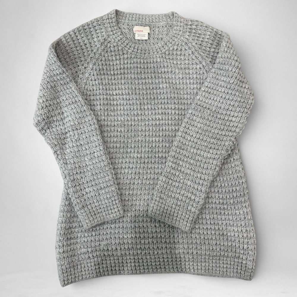 Cuyana Alpaca Waffle Knit Sweater
